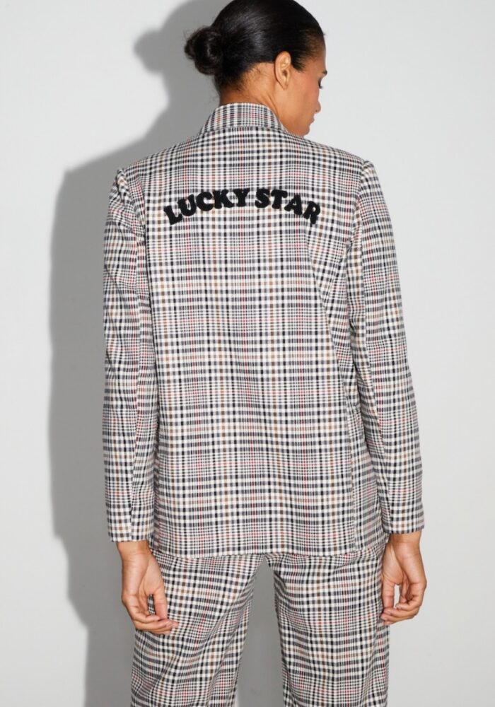 Blazer Ema pied de poule Lucky star Red IMPREVU – Image 7