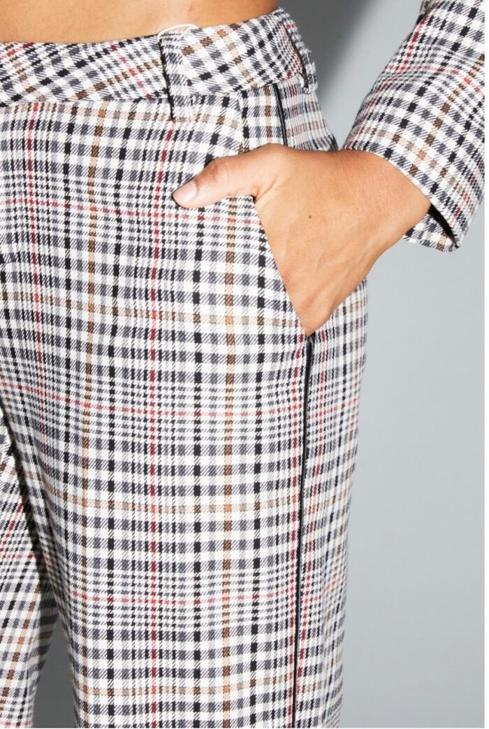 Pantalon CLARK Pied de Poule Red IMPREVU – Image 2